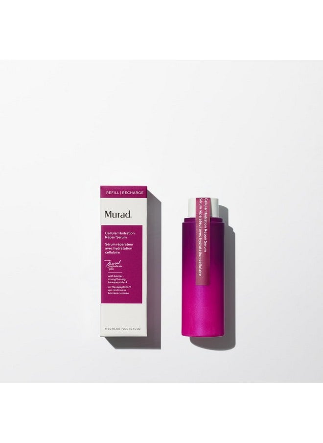 Murad Cellular Hydration Repair Serum Refill - Hydrating Face Serum Repairs Lipid-Depleted Skin Barrier- Hexapeptide-9, Bilberry, and Hyaluronic Acid Delivers Stronger Healthier Skin - 1 Fl Oz