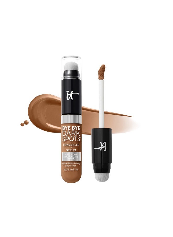 IT Cosmetics Bye Bye Dark Spots Concealer + Brightening Serum - 2% Niacinamide, Hyaluronic Acid & Caffeine - Medium Coverage, Natural Finish, All Skin Types - 50 Rich Cool, 0.22 fl. oz
