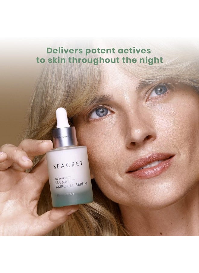SEACRET Face Serum - Bio Skin Glow Multi-Acid Complex Night Serum for Face, Ampoule, 1 Fl.Oz 30ml.