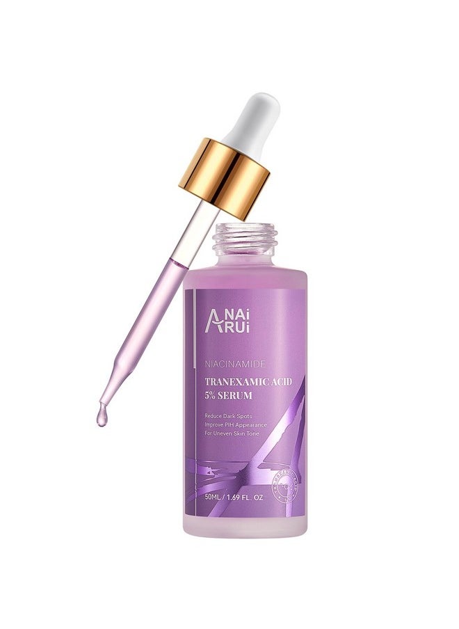 ANAI RUI 5% Tranexamic Acid Serum With Niacinamide,Kojic Acid, Arbutin,for Uneven Skin Tone 1.69 FL.Oz/50 ML