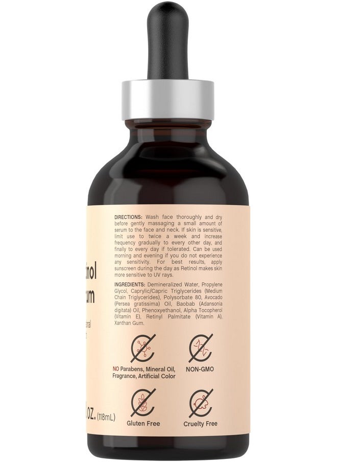 Coera Retinol Serum for Face | 4 fl oz | Professional Strength | Hydrating Skin Oil | Free of Parabens & Fragrances | Packaging May Vary