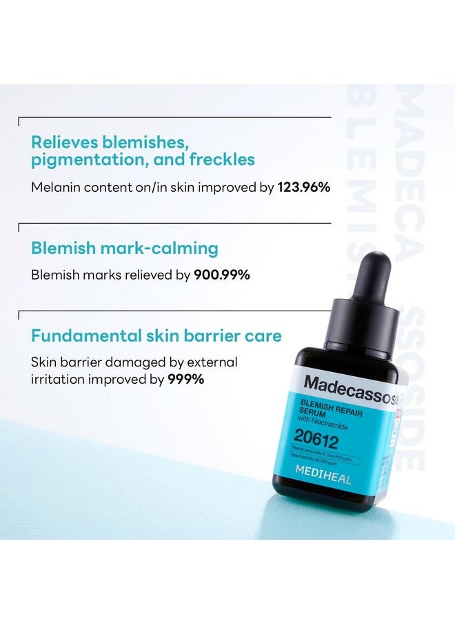 MEDIHEAL Madecassoside Repair Serum 30ml, Vegan Formula,Korean Niacinamide Serum,Hydrating Serum for Face, Glow Skin under Makeup