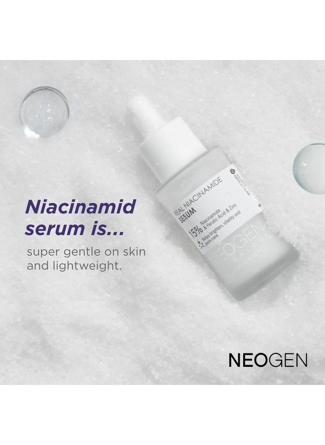 DERMALOGY by NEOGEN Real 15% Niacinamide Serum, Pore Minimizer, Dark Spot Face Serum, Hydrating Vegan Facial Serum with Zinc, Korean Skin Care (30 ml/1.01 Fl Oz)