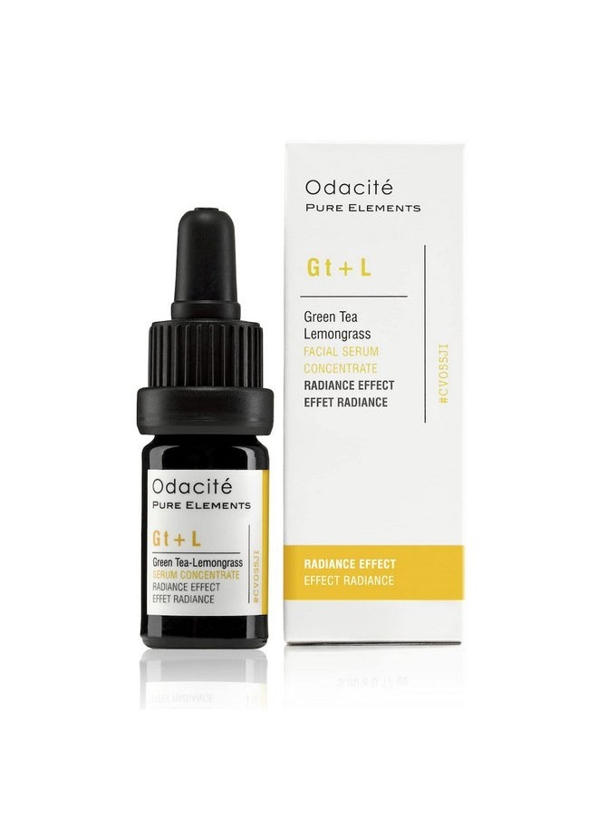 Odacité Brightening Serum Concentrate with Green Tea + Lemongrass for Radiant Skin - Lightweight, Hydrating & Brightening Anti-Aging Facial Oil Concentrate for Sluggish & Lackluster Skin - 0.17 fl. oz