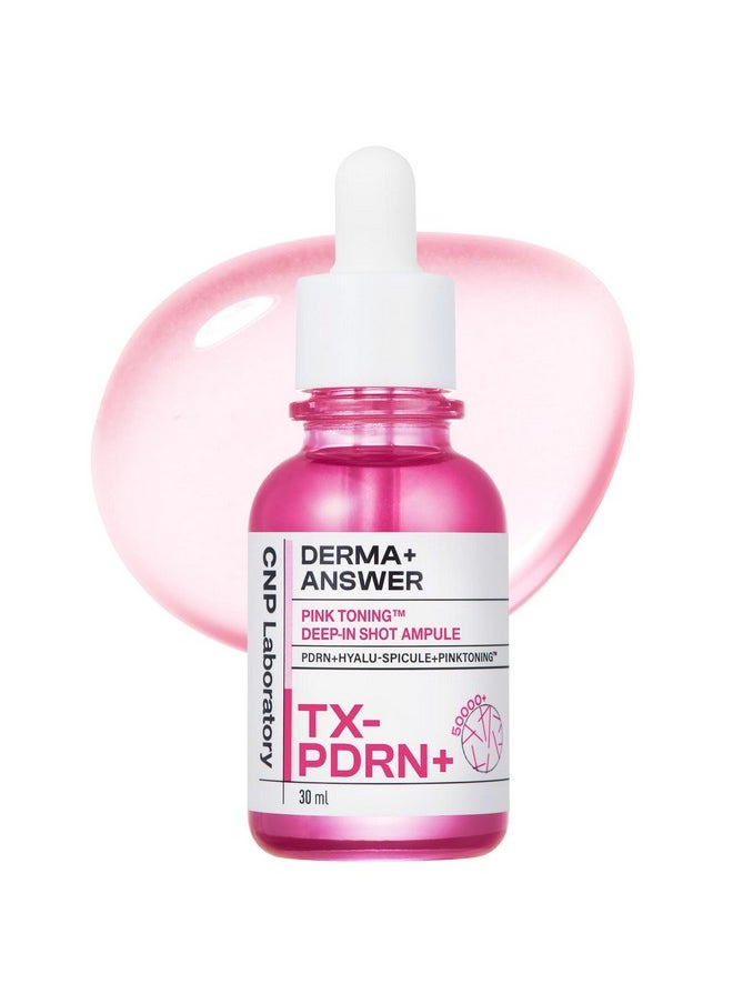 CNP Deep-in Shot Ampule - PDRN + Pink Toning Serum, Micro-spicules, Hyaluronic Acid, for Glass Skin, Korean Skin Care, 1.18 fl. oz.