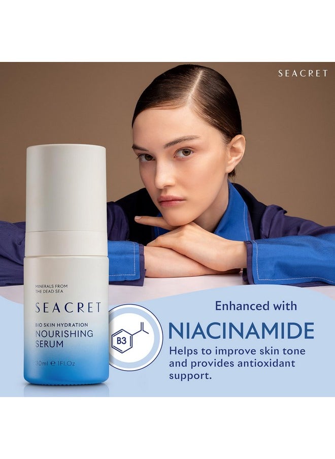SEACRET Bio Skin Hydration Nourishing Serum | Hyaluronic Acid Serum for Face with Niacinamide & Antioxidants | Hydrating Serum for Face for All Skin Types | Night Serum & Daily Skincare - 1.7 FL.OZ