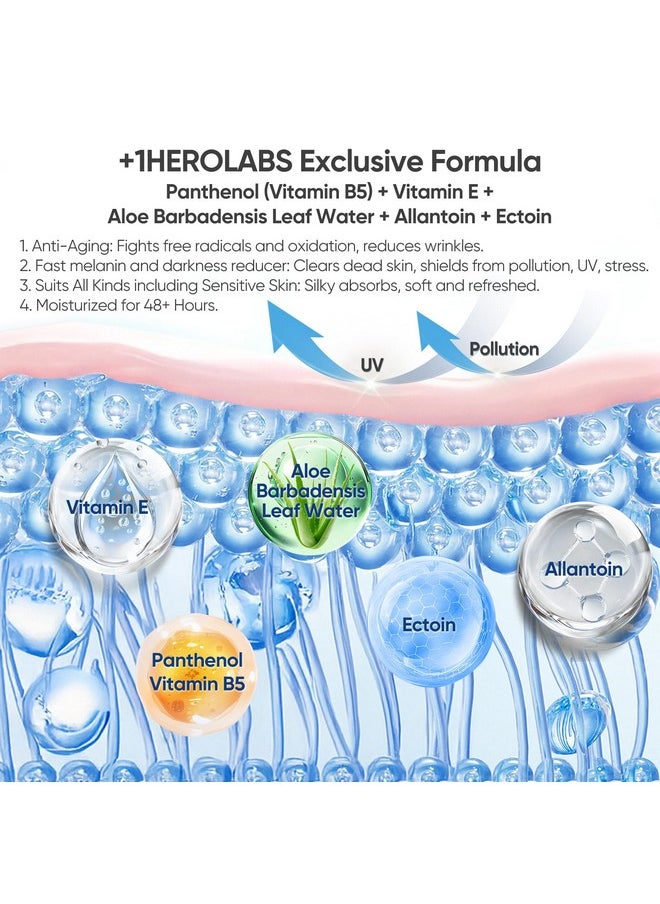 Hyaluronic Acid Serum for Face with Vitamin C, B5, E, Niacinamide - Deep Hydrating, Anti-Aging, Plumping, Safe for Sensitive Skin, Fragrance-Free 1 Fl Oz