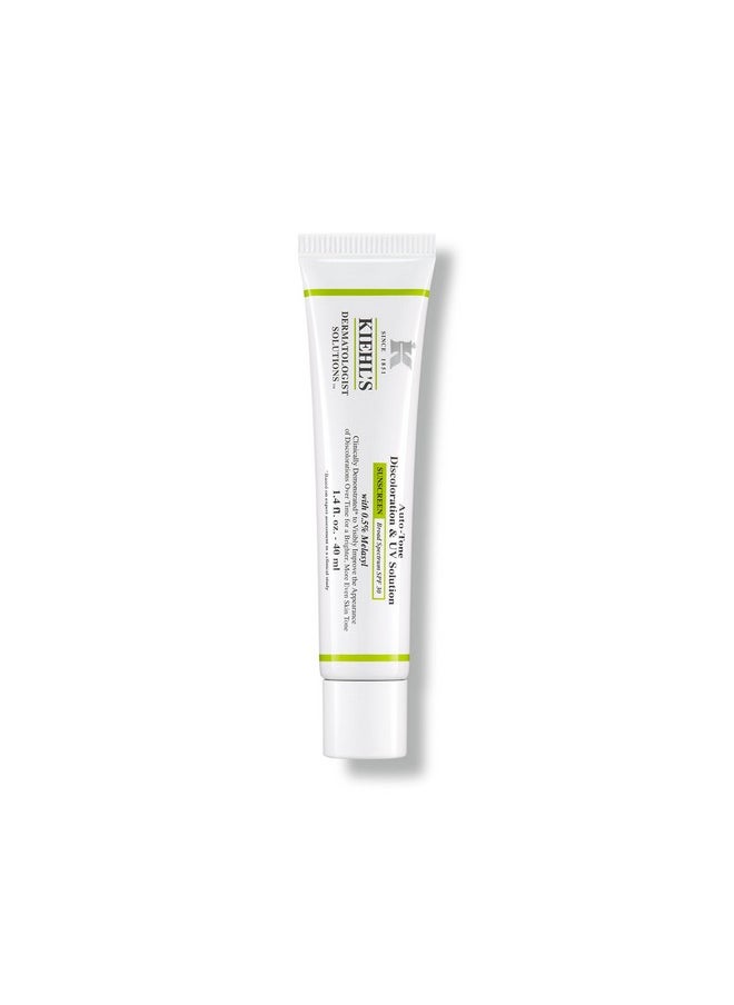 Kiehl's Auto-Tone Discoloration & UV Solution with SPF 30, Color Corrector Serum to Reduce Sunspots and Protect Against UV Damage, Radiant Finish