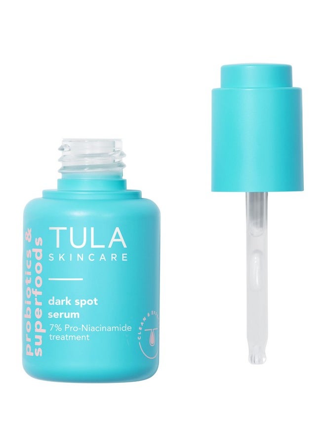 TULA Skin Care Dark Spot Serum - 7% Pro-Niacinamide Treatment to fade look of Dark Spots & Post-Acne Scars, Contains Probiotic Extracts, Niacinamide and Unicorn Root, 1 fl oz.