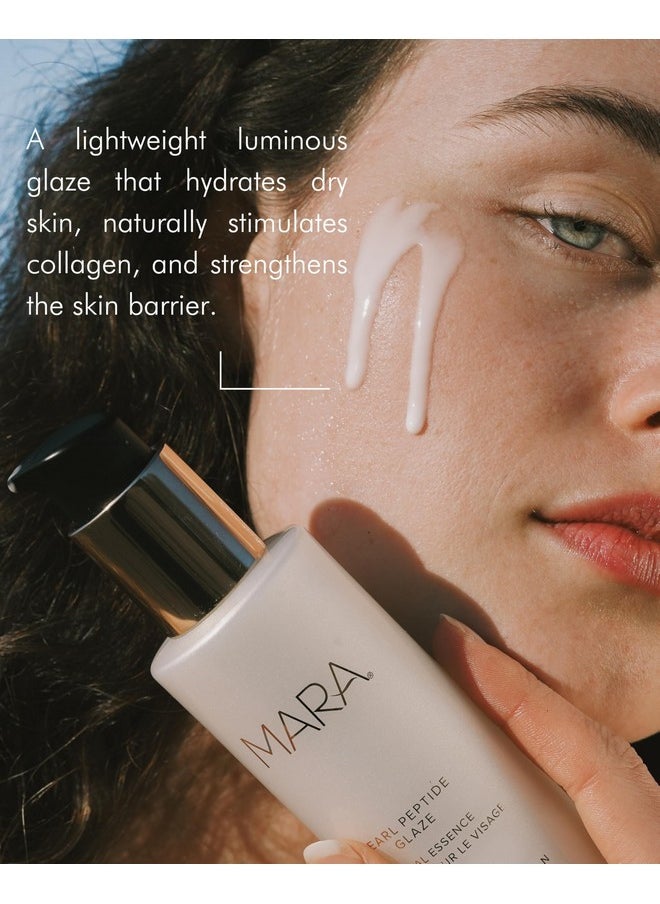 MARA - Pearl Peptide Glaze with Pearl Powder, Algae + Beta-Glucan | Plant-Based, Hydrating, Strengthening Skin Care (100 mL | 3.38 fl oz)