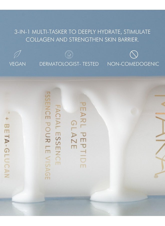MARA - Pearl Peptide Glaze with Pearl Powder, Algae + Beta-Glucan | Plant-Based, Hydrating, Strengthening Skin Care (100 mL | 3.38 fl oz)