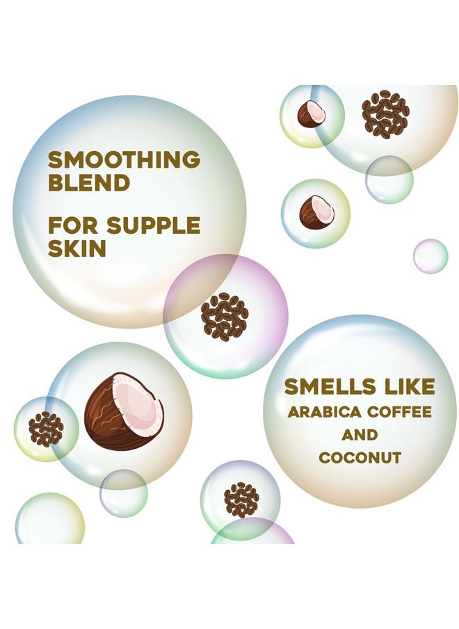 OGX Smoothing + Coconut Coffee Exfoliating Body Scrub with Arabica Coffee & Coconut Oil, Moisturizing Body Wash for Dry Skin, Paraben-Free with Sulfate-Free Surfactants, 19.5 Fl Oz, 2 Pack