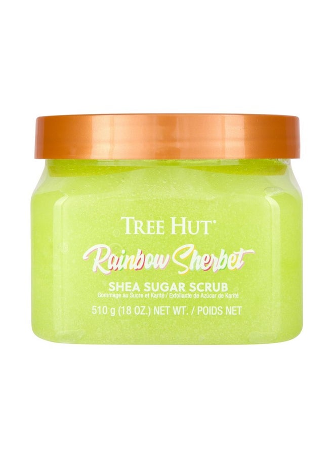 Tree Hut Rainbow Sherbet Shea Sugar Scrub | Exfoliating Body Scrub Removes Dead, Dry Skin for a Soft & Hydrated Feel | Nourishing Essential Body Care | 18 fl oz.
