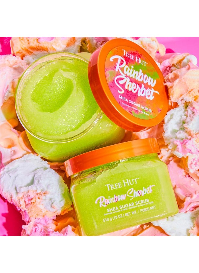 Tree Hut Rainbow Sherbet Shea Sugar Scrub | Exfoliating Body Scrub Removes Dead, Dry Skin for a Soft & Hydrated Feel | Nourishing Essential Body Care | 18 fl oz.