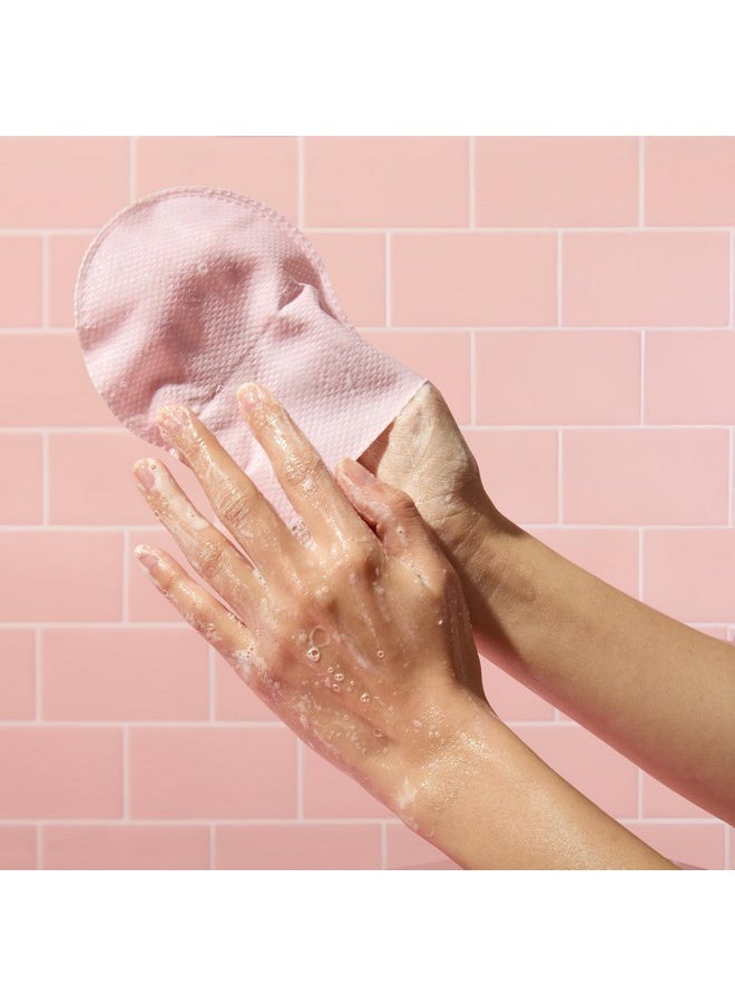 TONYMOLY Plum Bum AHA Exfoliating Bubble Mitt - Single-Use Korean Body Scrub with Glycolic Acid, Peptides & Plum Extract for Smooth, Radiant Skin - 1.2 oz