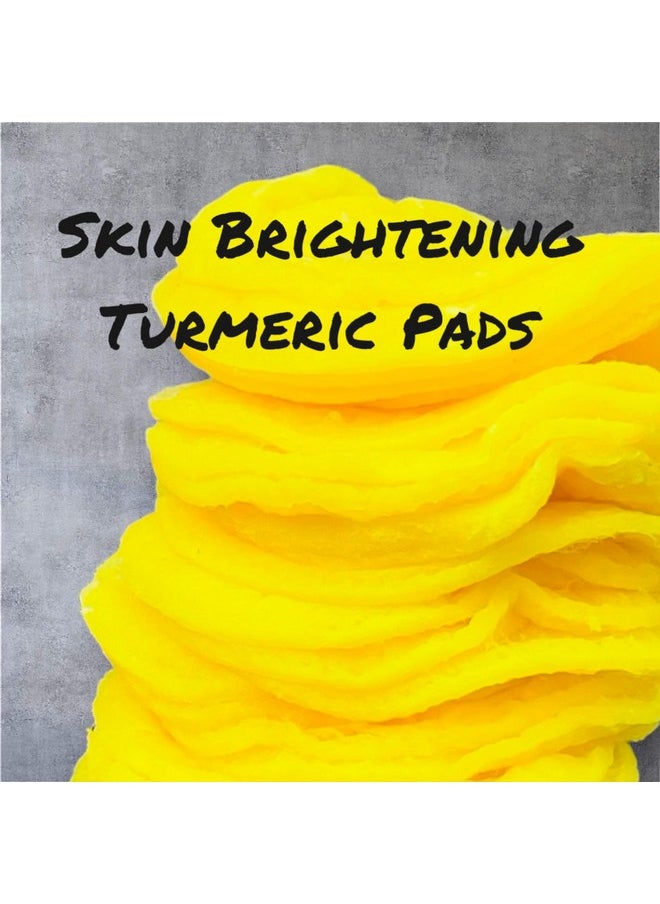 Turmeric Kojic Brightening Face Pads, Turmeric Cleansing Pads, Gentle Cleanser for All Skin Types, Dark Spots, Acne, 20ct