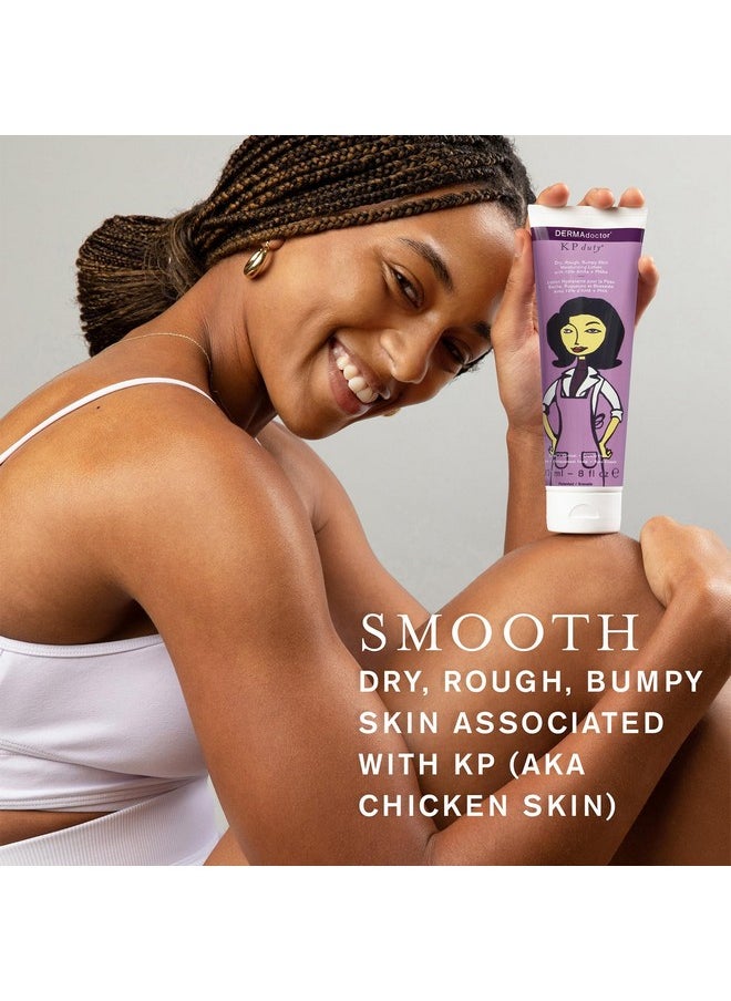 DERMAdoctor: KP Duty Moisturizing Lotion | Dermatologist Formulated Body Cream for Keratosis Pilaris | Smooth Dry, Rough, Bumpy, Chicken Skin | Hydrates & Softens | 10% AHAs + PHAs | (8 oz)