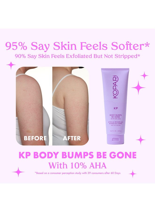Kopari KP Body Bumps Be Gone Exfoliating Body Scrub with 10% AHA, to Smooth Skin, Reduce Bumps, Decongest Pores, Clarifying, Gently Exfoliate & Wash | 2 oz