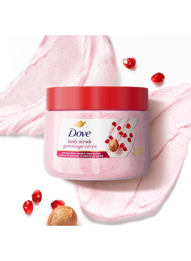 Dove Pomegranate& Shea Butter Body Scrub Exfoliates and Deeply Nourishes for Smooth, Radiant Skin 15oz