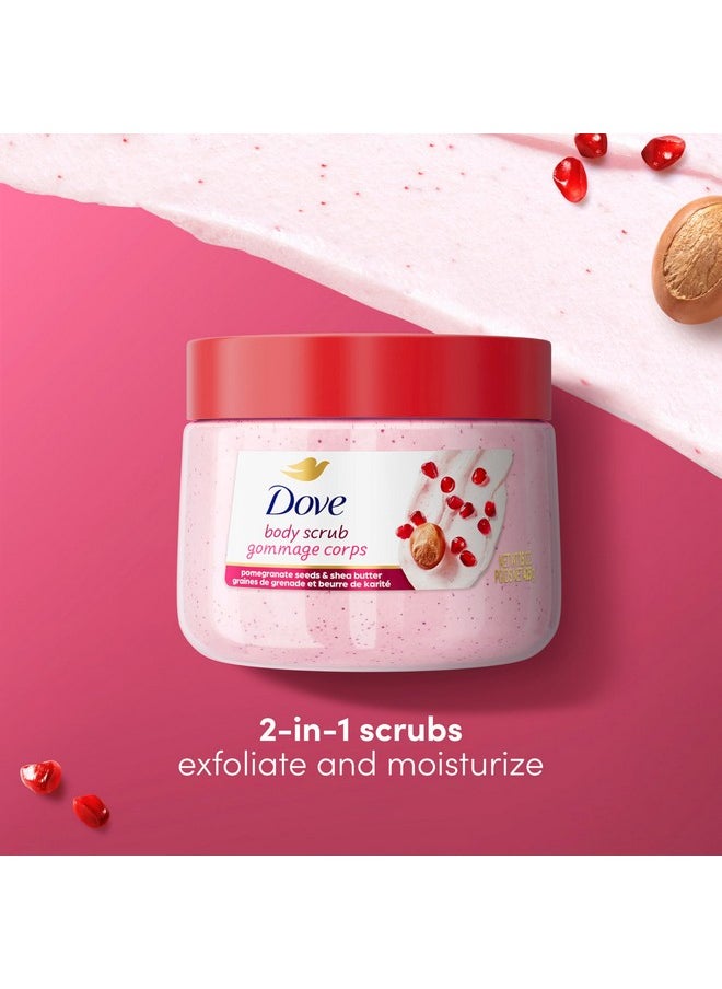 Dove Pomegranate& Shea Butter Body Scrub Exfoliates and Deeply Nourishes for Smooth, Radiant Skin 15oz