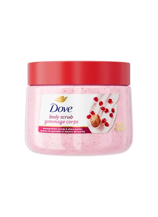 Dove Pomegranate& Shea Butter Body Scrub Exfoliates and Deeply Nourishes for Smooth, Radiant Skin 15oz