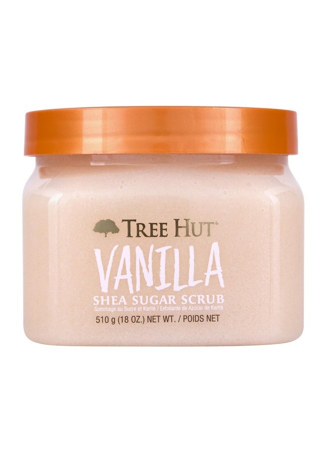 Tree Hut Vanilla Shea Sugar Exfoliating & Hydrating Body Scrub, 18 oz
