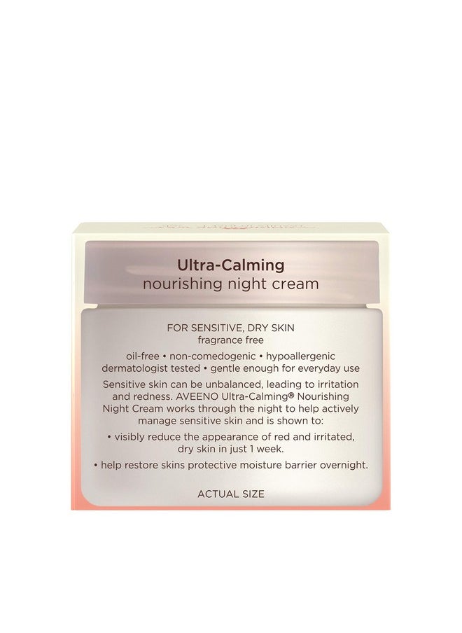 Aveeno Ultra-Calming Nourishing Night Cream, Fragrance Free, 1.7 Ounce