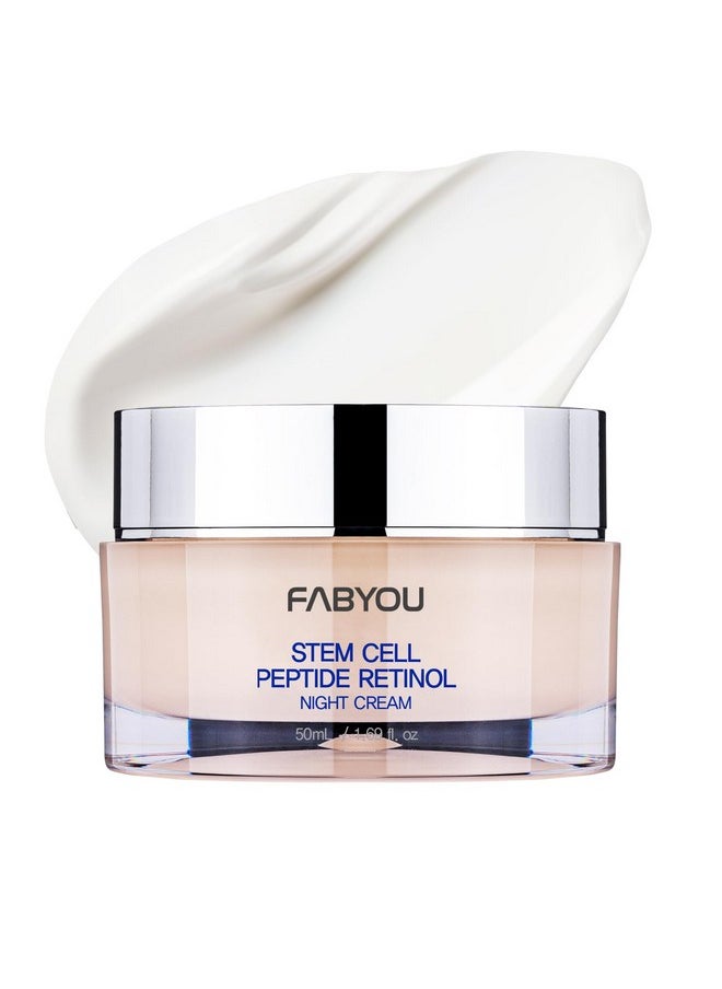 FABYOU Stem Cell Peptide Retinol Night Cream 1.69 oz - Plant Stem, Deep Skin Repair, Anti-Aging Moisturizer - Non-Sticky, Intensive Hydration,Elasticity Boost-Korean Skin Care