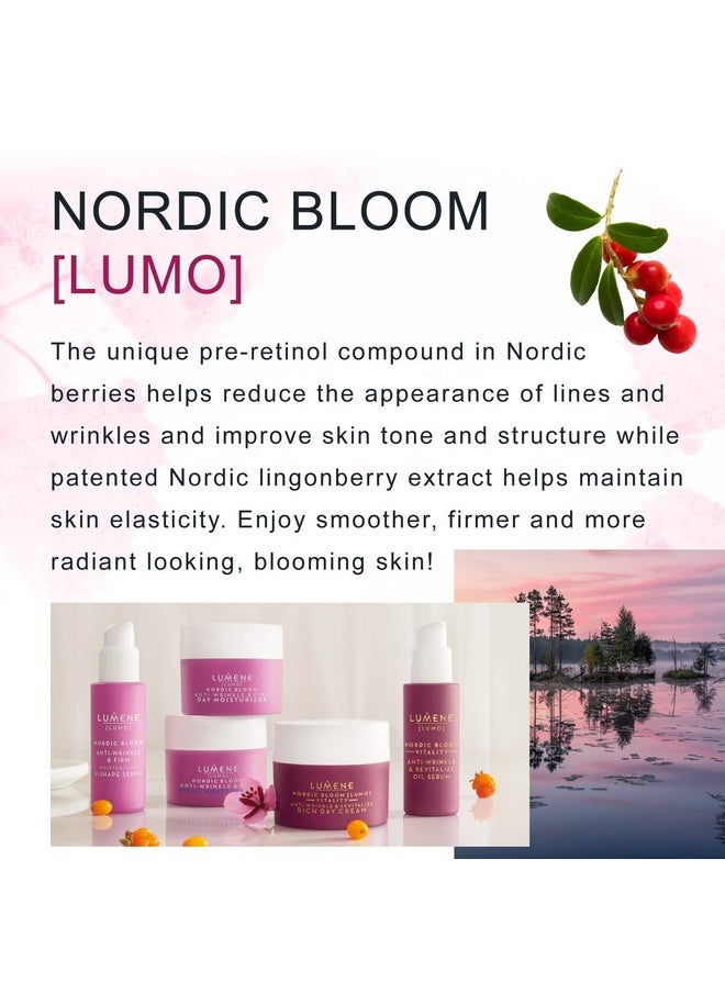 Lumene Nordic Bloom [Lumo] Anti-Wrinkle & Firm Night Moisturizer - Hydrating Face Moisturizer for Visibly Radiant & Smooth Skin - Formulated with Pre-Retinol Complex + Lingonberry Extract (1.7 oz)