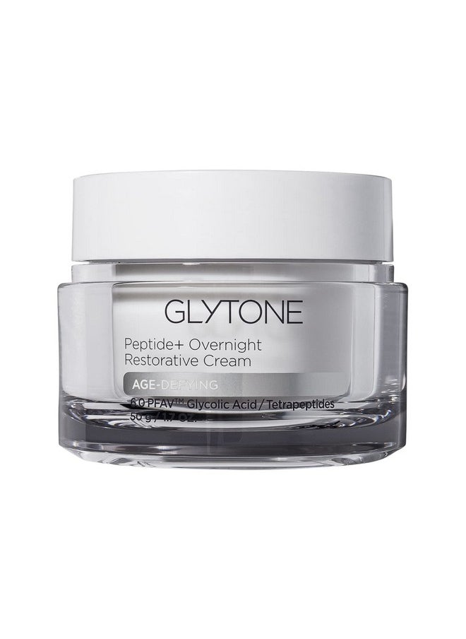 Glytone Age-Defying Peptide+ Overnight Restorative Cream - Dermatologist-Tested, Paraben-Free & Fragrance-Free - 1.7 fl. oz.