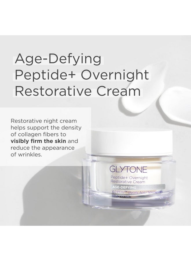 Glytone Age-Defying Peptide+ Overnight Restorative Cream - Dermatologist-Tested, Paraben-Free & Fragrance-Free - 1.7 fl. oz.