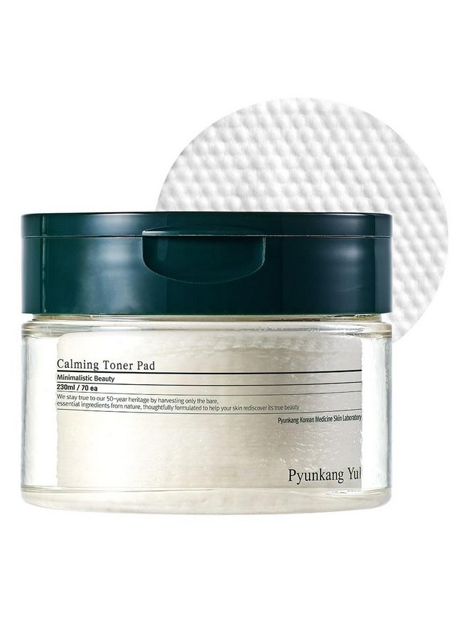 [PKY] Pyunkang Yul Calming Toner Pad with Tea Tree, 5 Hyaluronic Acids, Removes Dead Skin Cells, Moisturizes, Korean Face Skin Care, Acne Prone & Sensitive Skin, Double-Sided Pad 7.7 fl.oz 70ea