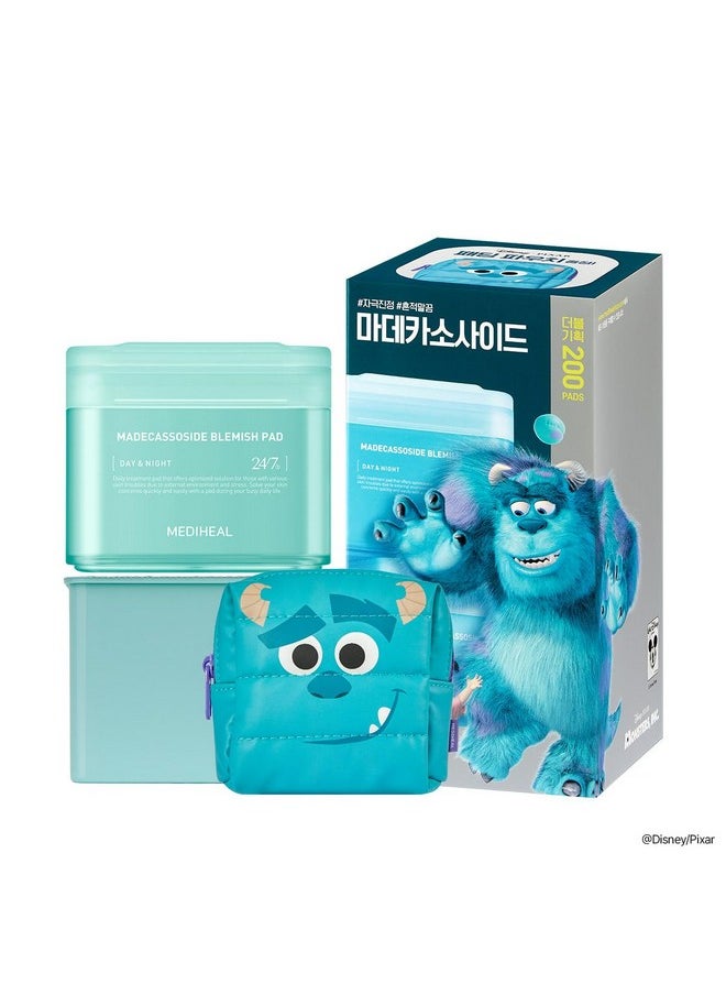 MEDIHEAL Madecassoside Toner Pads [Disney Pixar Edition]-Centella Asiatica to Improve Uneven Skin Tone - Vegan Face Gauze Pads, Full size 100 Pads + Refill 100 Pads