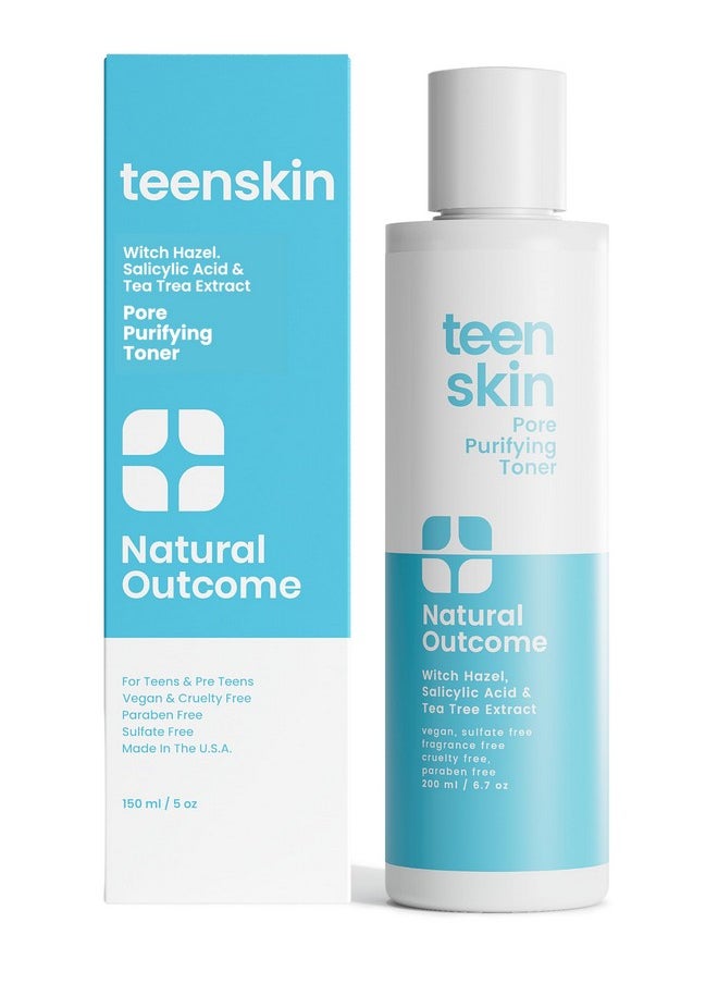 Acne Clarifying Face Toner for Teens by Natural Outcome Skin Care - Salicylic Acid Facial Astringent to Clear Acne & Purify Pores - Fragrance Free, Alcohol Free 6.7 oz