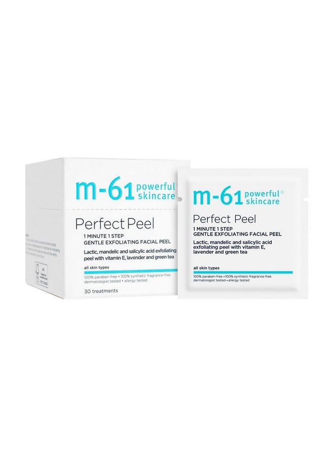 M-61 Perfect Peel - 30 Treatments - Lactic, mandelic and salicylic acid exfoliating peel with vitamin E, lavender and green tea