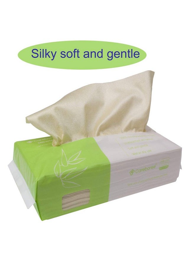 300 Count Careboree Unbleached Baby Dry Wipes Dry Unscented Multi-Purpose Cotton Tissue