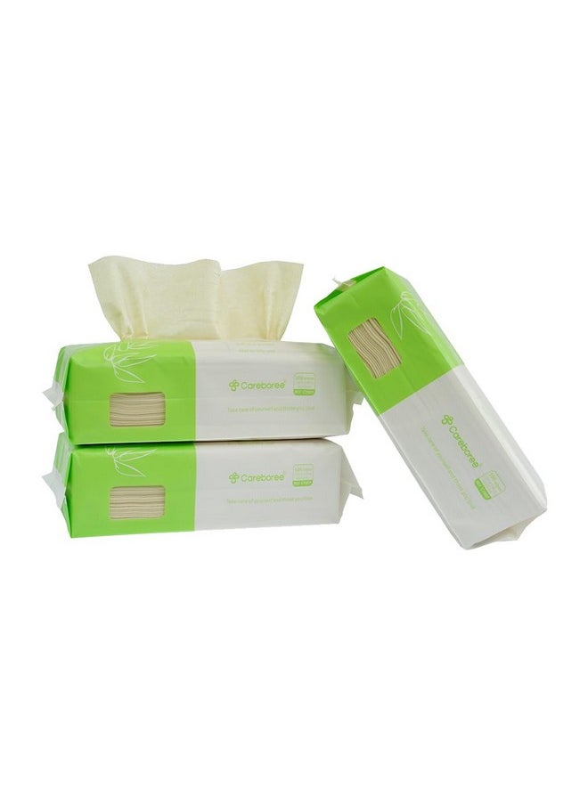 300 Count Careboree Unbleached Baby Dry Wipes Dry Unscented Multi-Purpose Cotton Tissue