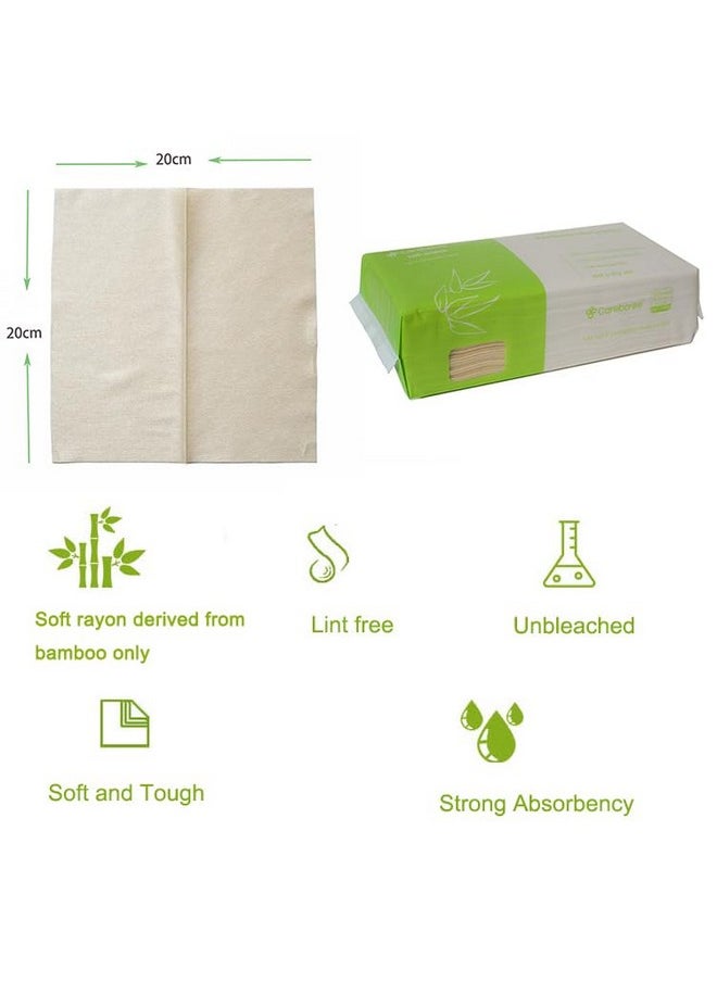 300 Count Careboree Unbleached Baby Dry Wipes Dry Unscented Multi-Purpose Cotton Tissue