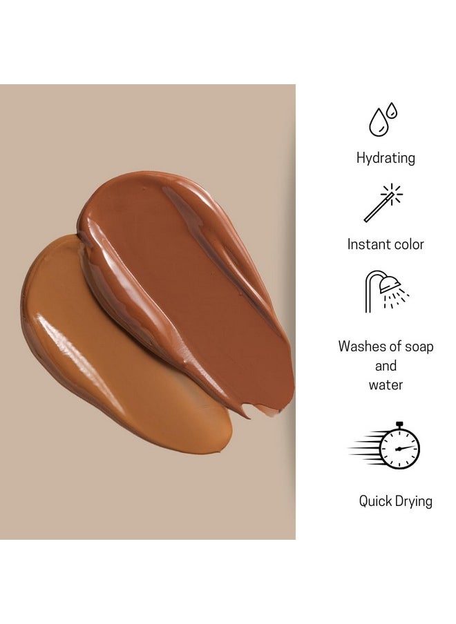 Bronze Cactus Water Resistant Instant Tanner | Self-Tan, Instant Bronze Body Makeup | Suitable for Face & Body | All Skin Types | Light/Medium | 3.8 fl.oz