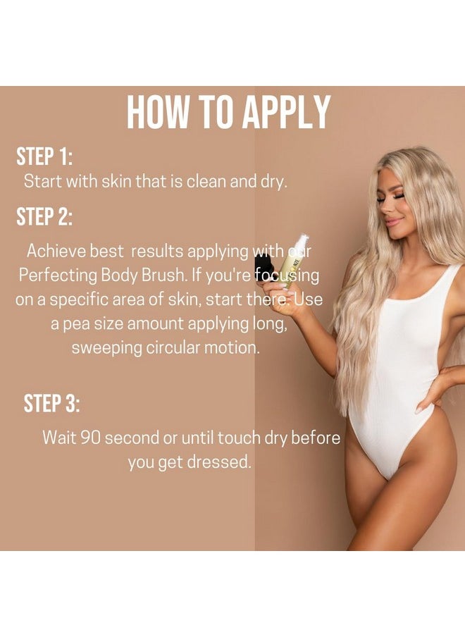 Bronze Cactus Water Resistant Instant Tanner | Self-Tan, Instant Bronze Body Makeup | Suitable for Face & Body | All Skin Types | Light/Medium | 3.8 fl.oz