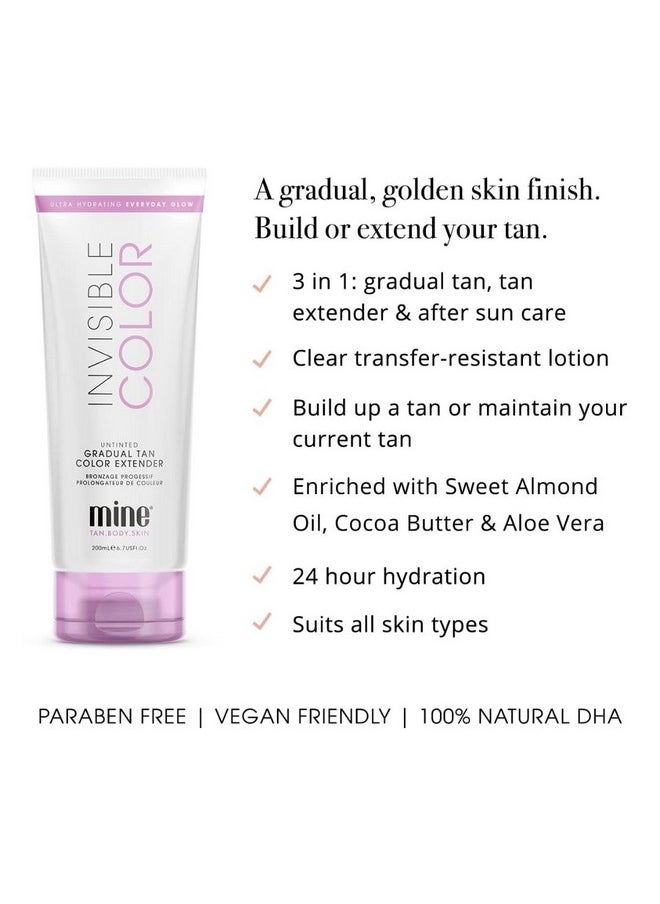 Minetan Self Tanner Lotion | Invisible Color Gradual Fake Tanning Body Lotion - Best Moisturizing Sunless Tan Cream To Build a Deep Dark Bronze Or Maintain a Natural Golden Glow, 6.7 fl oz