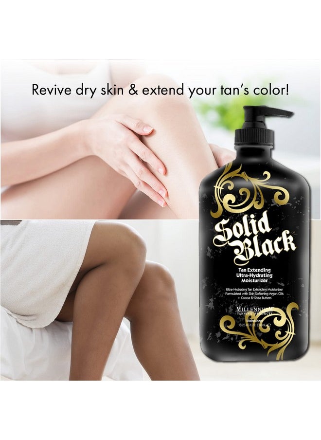 Millennium Tanning Solid Black Tan Extender Lotion - Hydrating After Sun Lotion, 18.25 Ounces