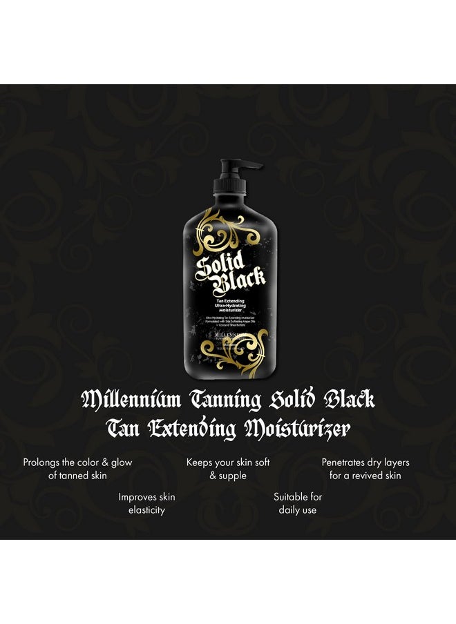 Millennium Tanning Solid Black Tan Extender Lotion - Hydrating After Sun Lotion, 18.25 Ounces