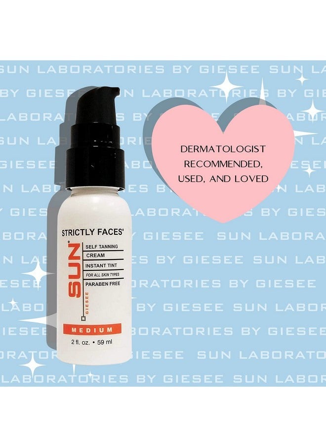 Sun Laboratories By Giesee Face Self Tanner Dark - Self Tanning Lotion for Gradual, Sunless Tan - Premium Facial Tanner Drops & Mist - Tanning Lotion for Face