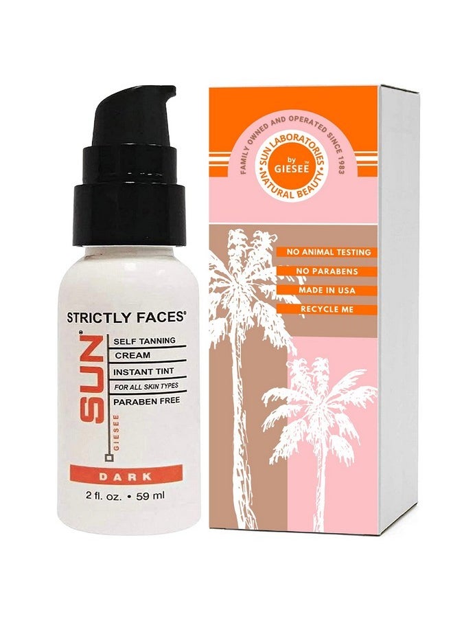 Sun Laboratories By Giesee Face Self Tanner Dark - Self Tanning Lotion for Gradual, Sunless Tan - Premium Facial Tanner Drops & Mist - Tanning Lotion for Face