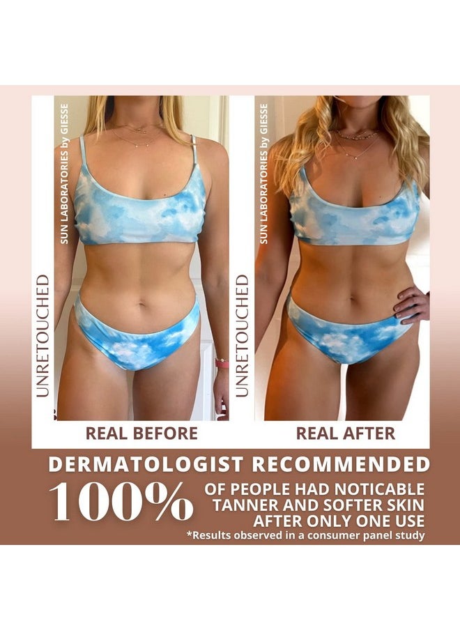 Sun Laboratories By Giesee Dark Sunsation Very Dark Tanning Lotion 4 oz with Tanning Mitt - Non-Toxic Self Tanner Kit, Natural Sunless Tanning Lotion, Travel Size, Long Lasting, Includes Self Tan Mitt