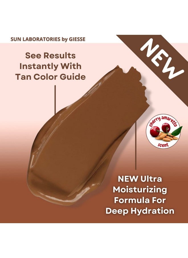 Sun Laboratories By Giesee Dark Sunsation Very Dark Tanning Lotion 4 oz with Tanning Mitt - Non-Toxic Self Tanner Kit, Natural Sunless Tanning Lotion, Travel Size, Long Lasting, Includes Self Tan Mitt