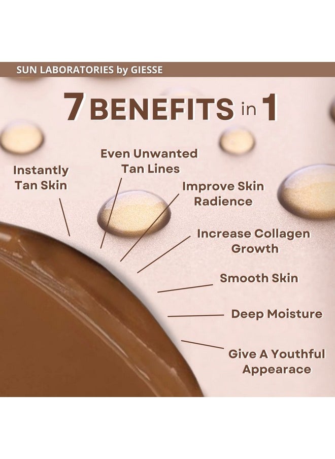 Sun Laboratories By Giesee Dark Sunsation Very Dark Tanning Lotion 4 oz with Tanning Mitt - Non-Toxic Self Tanner Kit, Natural Sunless Tanning Lotion, Travel Size, Long Lasting, Includes Self Tan Mitt
