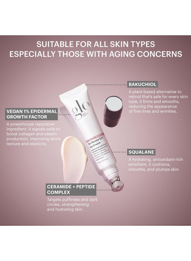 Glo Skin Beauty Bio-Renew EGF Eye Cream - Epidermal Growth Factor Cell Repairing Eye Cream, Combats Signs of Aging By Repairing, Hydrating & Firming Skin