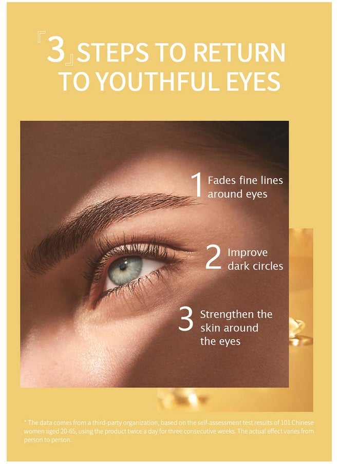 Grospe Banana Bright Eye Cream, Anti Aging Eye Cream with Squalane Dark Circle Under Eye Cream for Puffiness & Bags Moisturizing Firming & Wrinkle Repair Eye Treatment for Women & Men - 0.71 Fl Oz